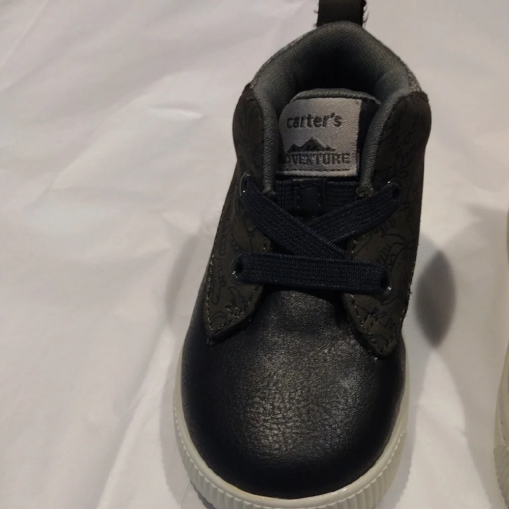 Carter's Charming And Adorable Black and Gray Kids High Top Sneakers - Picture 3 of 4
